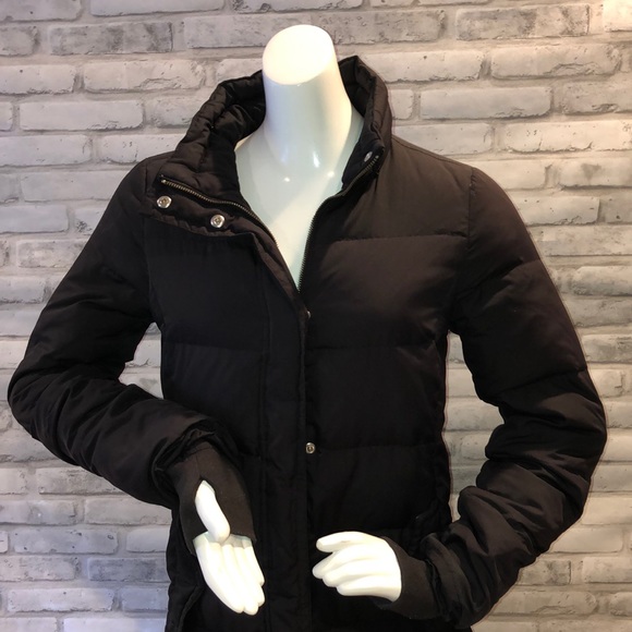 J. Crew Jackets & Blazers - J Crew black puffy long down jacket small